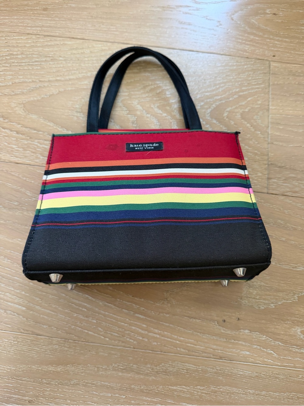kate spade Multicolor Striped Canvas Tote